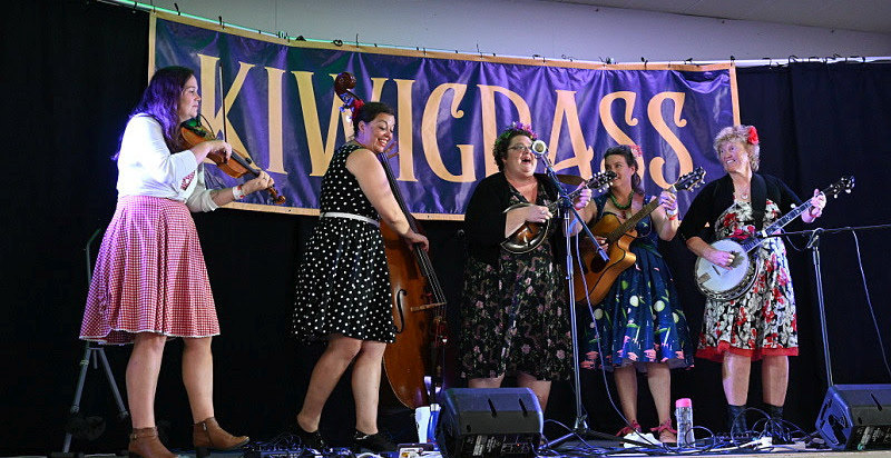 Hot Diggity Bluegrass Band in performance at Kwigrass 2019